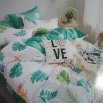 Ensemble housse de couette 100% coton-3 places.