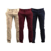 Pantalons Chino - Beige Bordeaux Et Bleu Marine