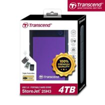 Disque dur Externe Transcend StoreJet 25M3 - 4To HDD - USB 3.0 - antichoc intégré