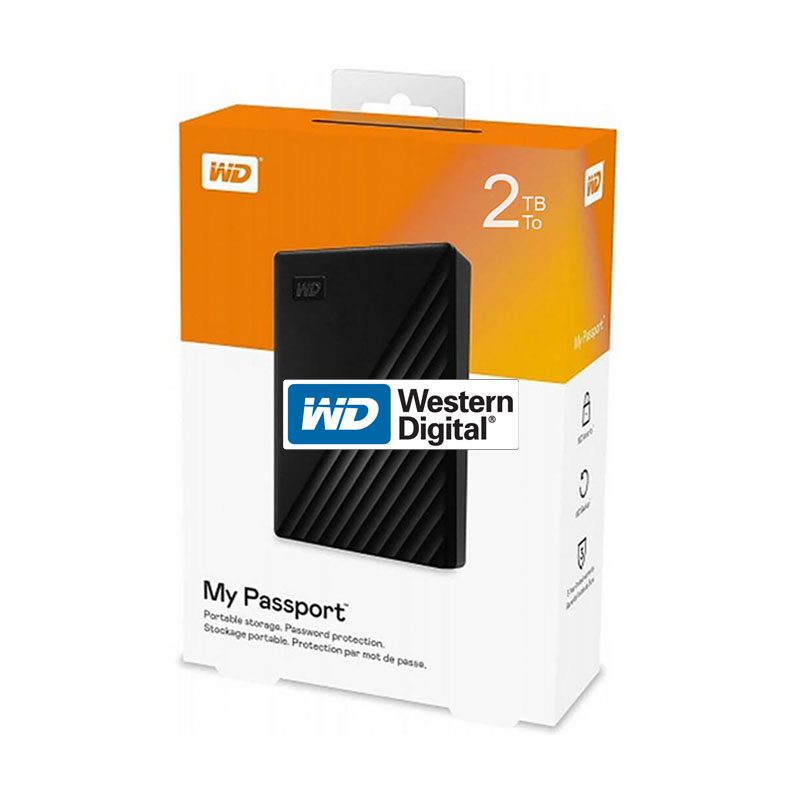Disque Dur WD My Passport 2 To face emballé