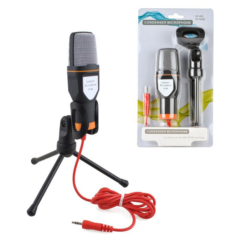 Microphone-professionnel-à-main-son-stéréo-filaire-Jack-3_5mm-avec-trépied-prix-cameroun Microphone