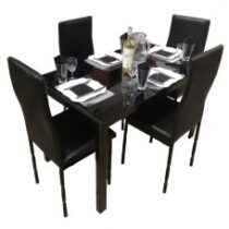 Salle à manger 4 places - démontable avec table en vitre
