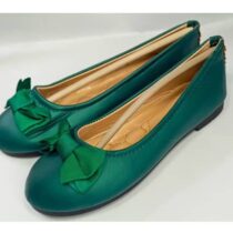 Ballerines femmes à nœud papillon - Vert