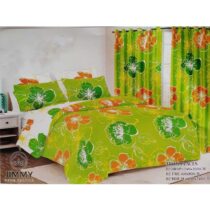 Draps de Lit 3 Places - Ensemble 2 Draps + 2 Taies + 2 Rideaux