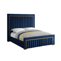 Lit Royale en Velours - Plate-Forme - 2 Places
