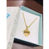 Collier Personnalisé - Médaillon en Cœur - Acier