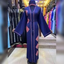 Robe Femme Abaya - longues manches avec hijab et fermeture