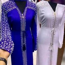 Robe Femme Abaya - longues manches avec fermeture