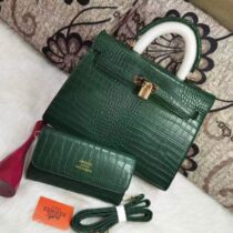 Petit sac à main - Hermes - 2 en 1 - croco