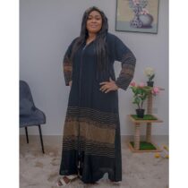 Robe Femme Abaya - longues manches avec Capuche et Fermeture