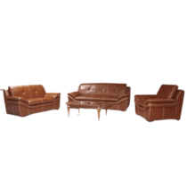 Salon Cuir 6 Places - DAKAR - Marron - Garantie 3 ans