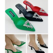 Mules à talons pour femmes - Pointures 37 à 41 - Rouge
