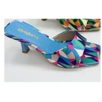 Mules à talons pour femmes - Pointures 37 à 41 - Bleu