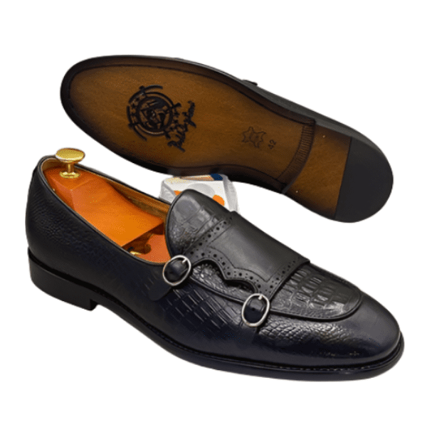 Mocassin homme en-noir-avec-boucle-prix-cameroun chaussure