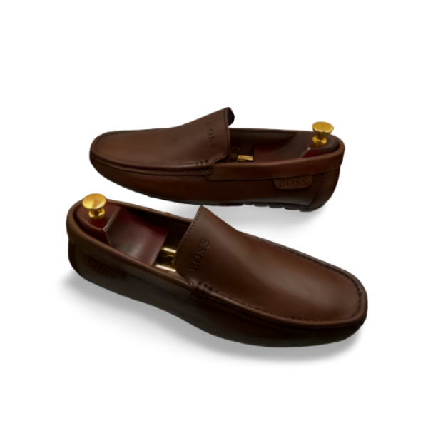 Mocassin en cuir homme BOSS 39 à 46 marron Mocassin_en_cuir_homme_BOSS_39_à_46_marron