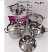 Assiettes de service - Jeu de 04 Pieces – Inox – 20cm/22cm/24cm/26cm