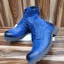 Botte Montante - Cuir - Pointures. 40 à 46 - bleu&noir