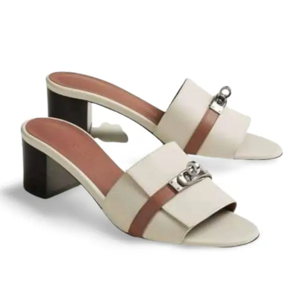 Sandale à talon Hermès blanc Sandale_à_talon_Hermès